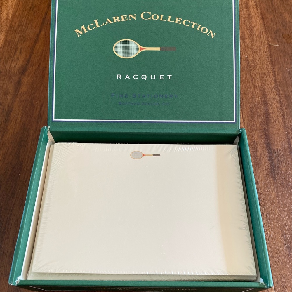 Boatman Geller Stationery McLaren Collection RACQUET Racquetball 20 Note Cards